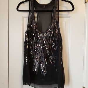 🌈🔥BCBG Maxazria sequin, silk top
